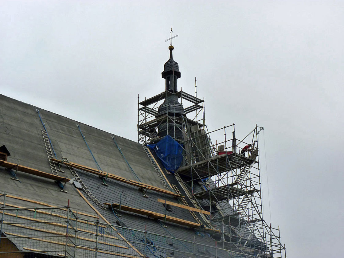 Gerüstabbau am Türmchen (Foto: Karl-Franz Thiede)